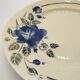 Dish with blue rose