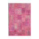 Handwoven Turkish Contemporary 205 cm x 302 cm Pink Patchwork Carpet