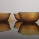 10 ramequins en verre ambré made in France vintage 70'S