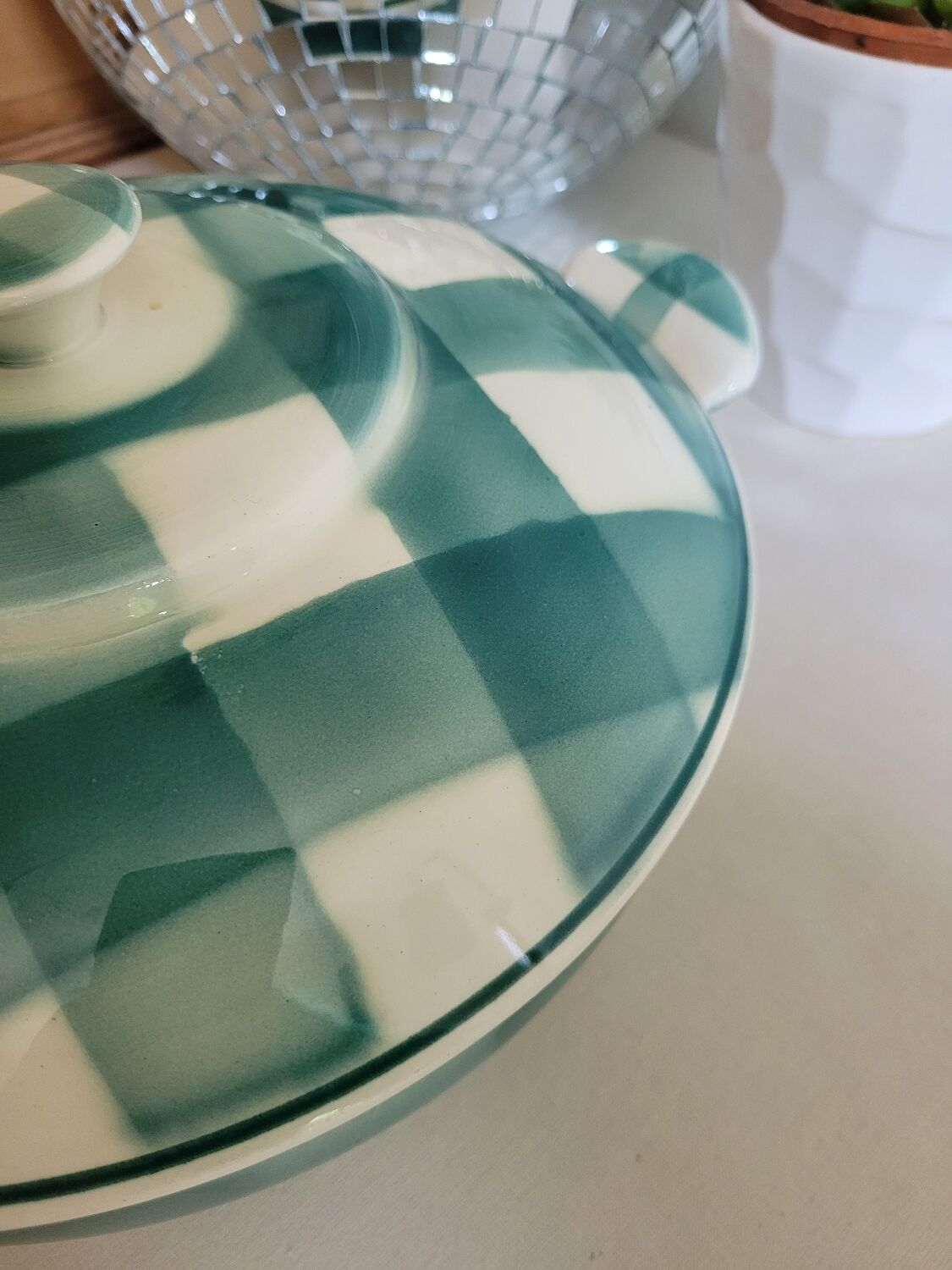 Soup tureen Faïencerie Nouvelle Givors France tiles