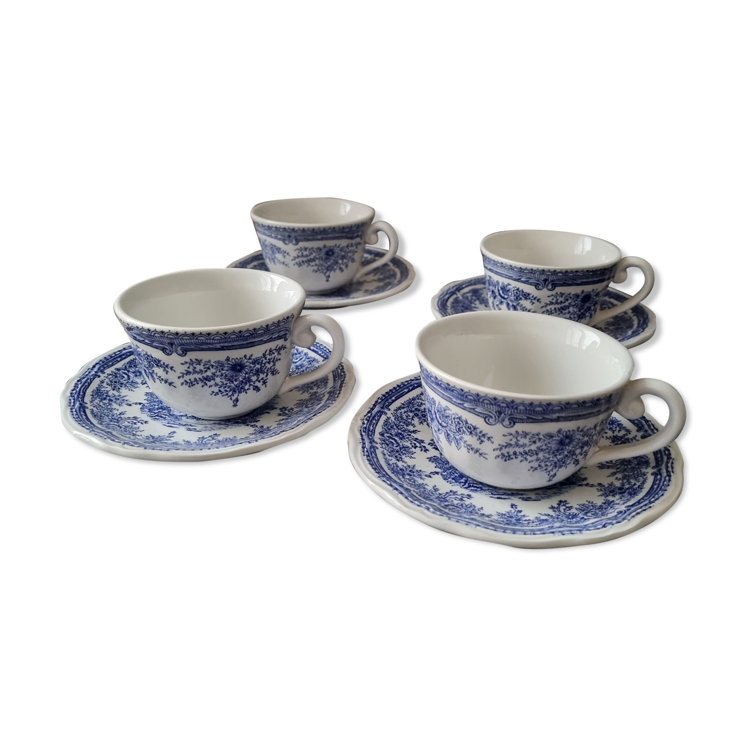 Old coffee set in Lunéville earthenware