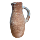 Sandstone pitcher signed Jeanne and Norbert Pierlot
