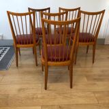 Série 6 chaises vintages style scandinave
