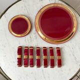 Art Deco set wine lees color 30s