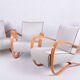 Chaises longues Art Déco H-269 en tchéque par J. Halabala pour Up Závody, années 1930, ensemble de 2