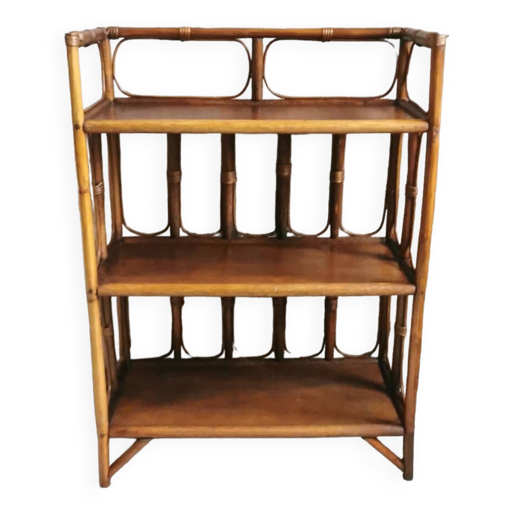 Vintage rattan shelf