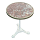Old round marble bistro table