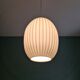 Scandinavian suspension lamp in white opaline 1960s