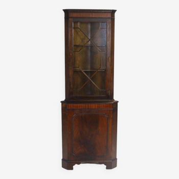 Armoire d'angle vintage en acajou, Danemark 1970