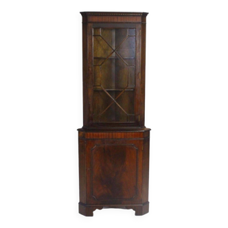 Vintage Mahogany Corner Cabinet, Denmark 1970s