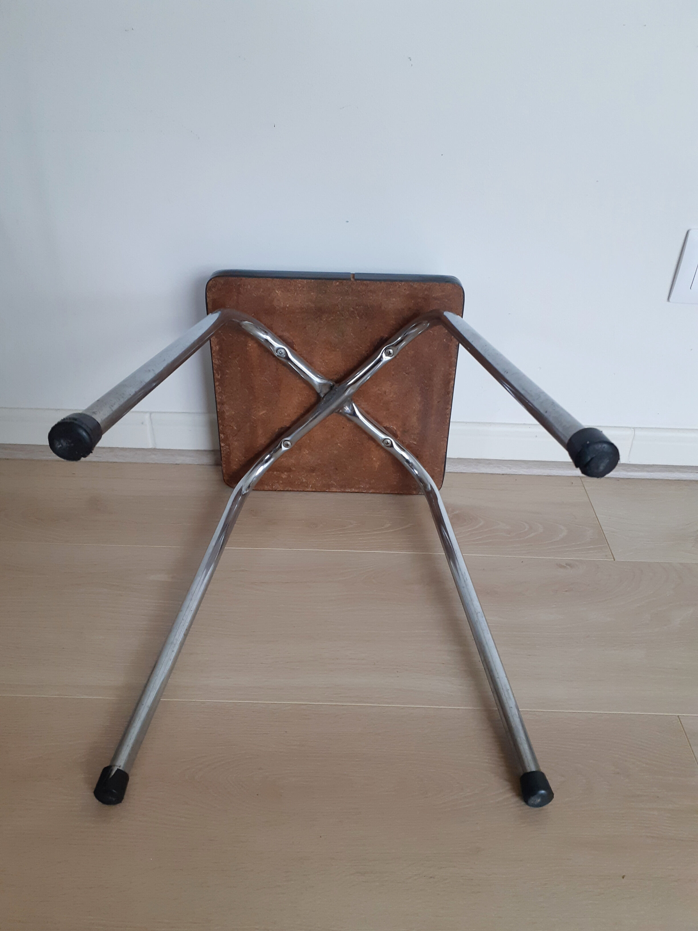 Light blue formica kitchen stool
