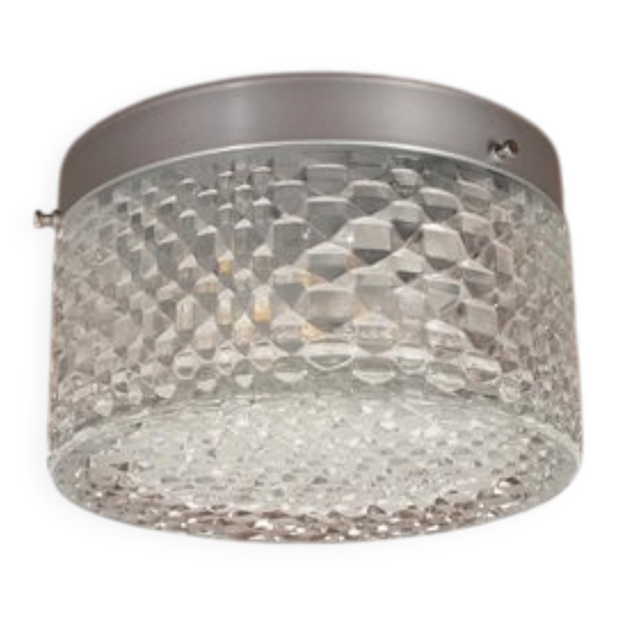 Lampe de plafond vintage en verre géométrique