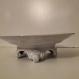 Limoges Lafarge porcelain compote bowl. Water lilies.