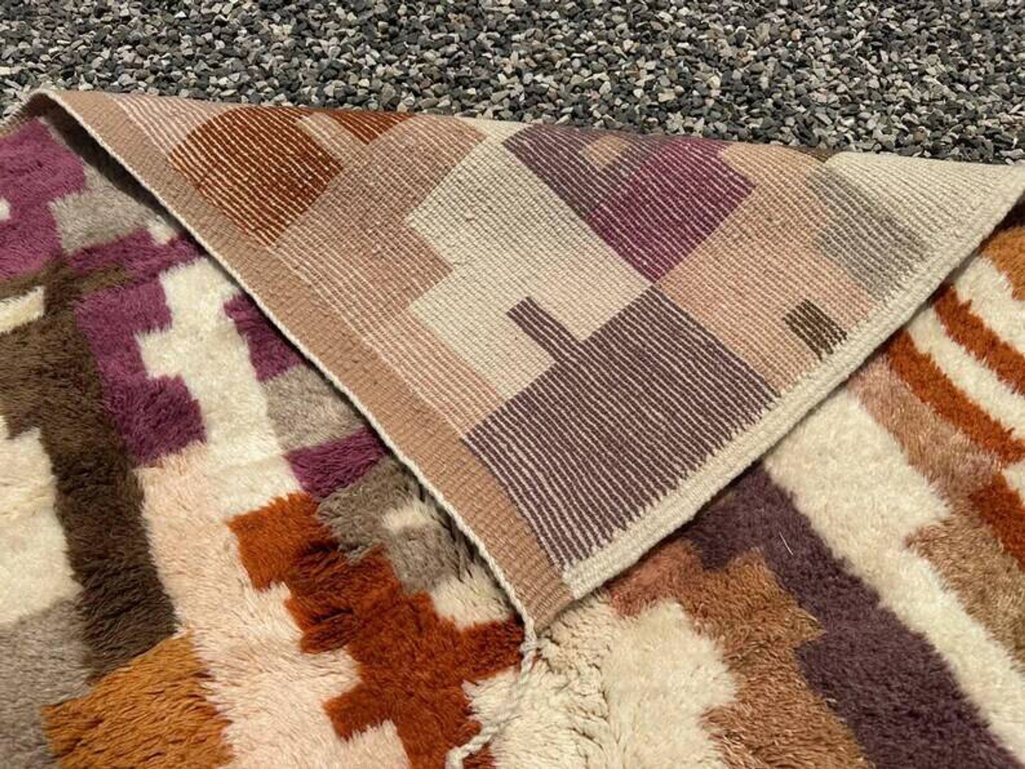 Multicoloured Moroccan Mrirt rug 300x200 cm – abstract geometric pattern
