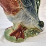 Zoomorphic pitcher barbotine Saint Clément Mallard Duck A028