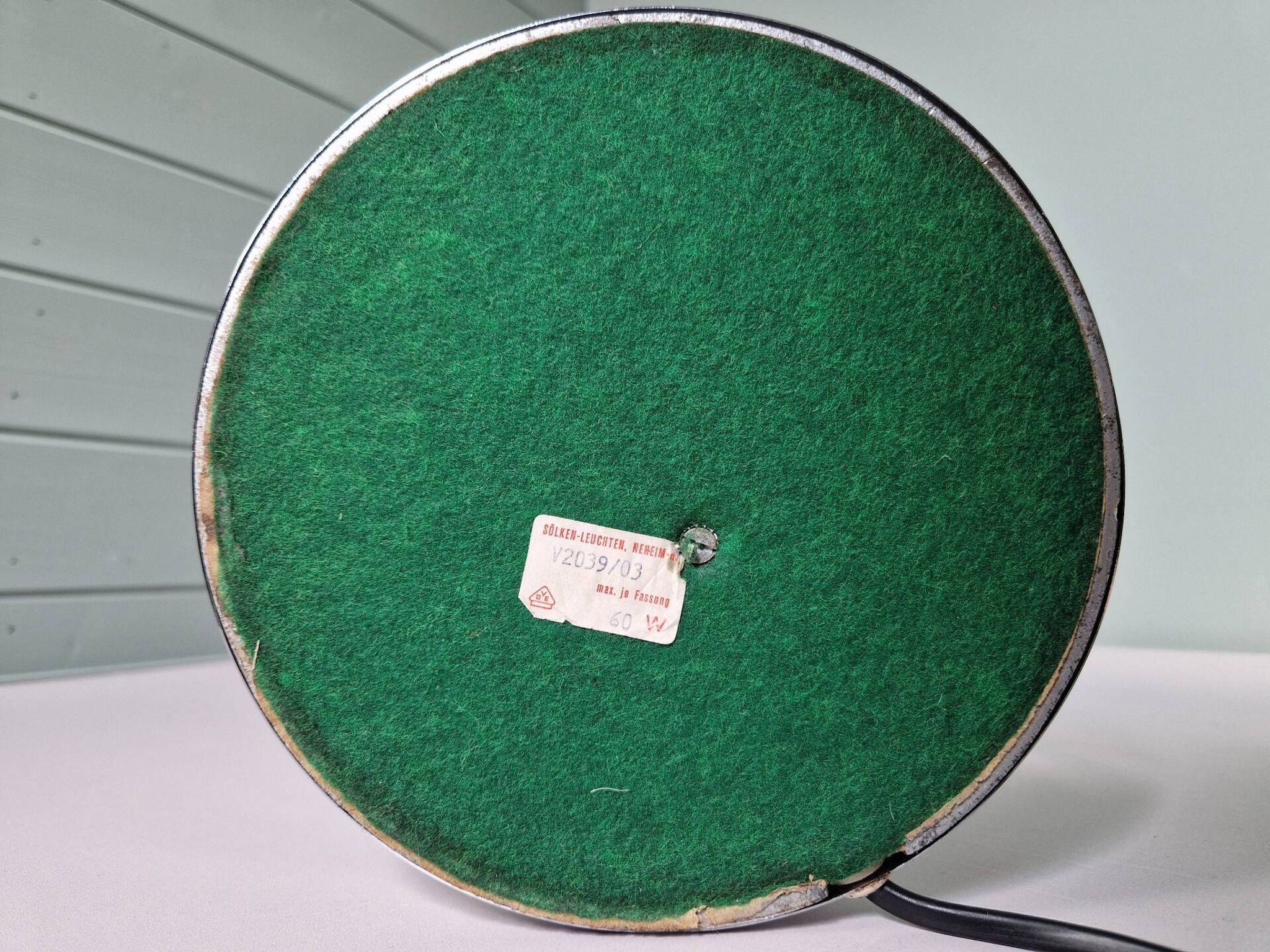 Lampe Space en métal chromé et globe en opaline, 1970