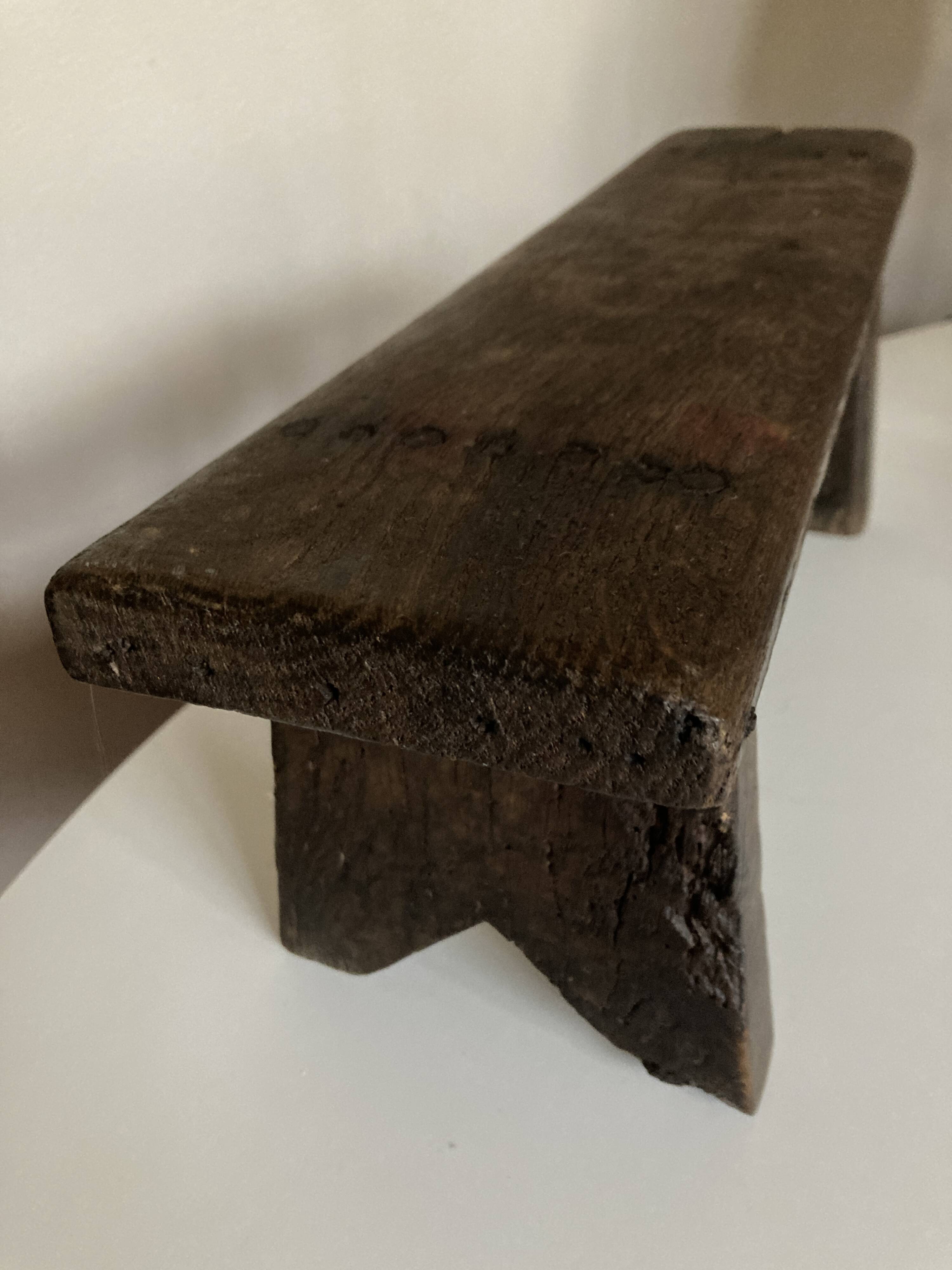 Folk art country bench/shelf, early 20th century