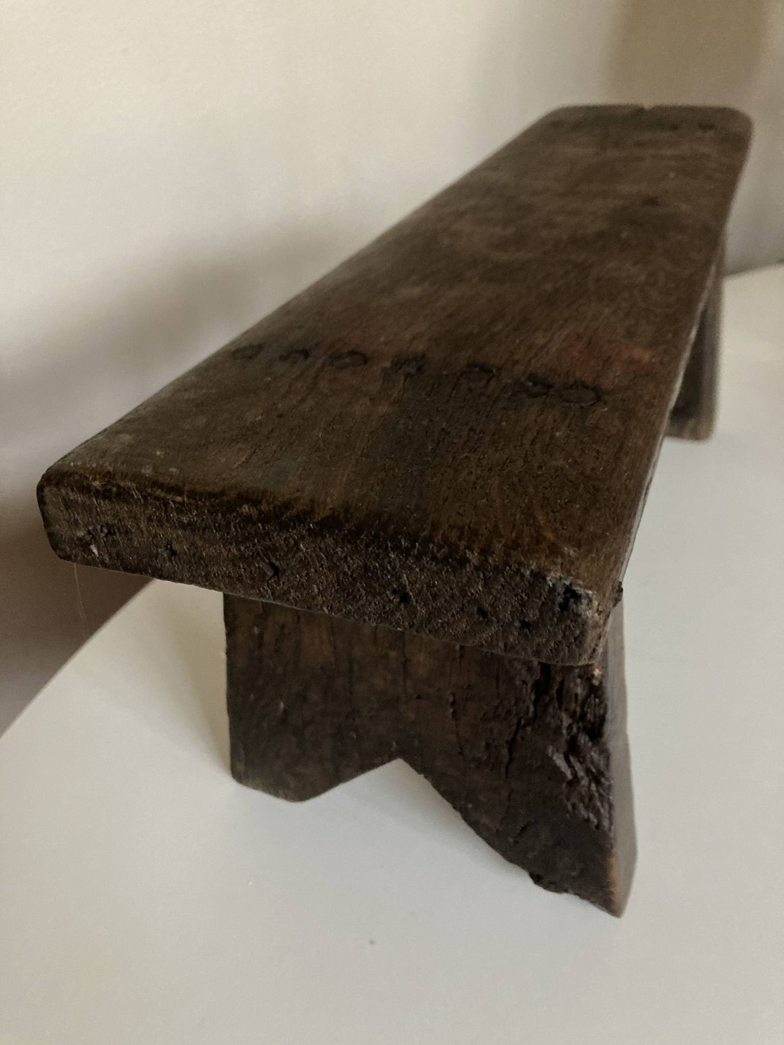 Banc de campagne étagère art populaire début 20e