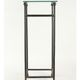 Two consoles, wrought iron sheaths on glass top, twentieth century