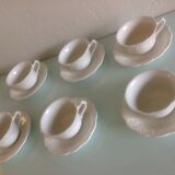 Suite of six cups in white earthenware by Royal Cauldon