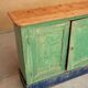 Vintage wooden farm stocking buffet