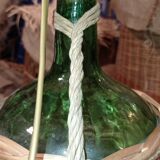 Wicker bottle lamp