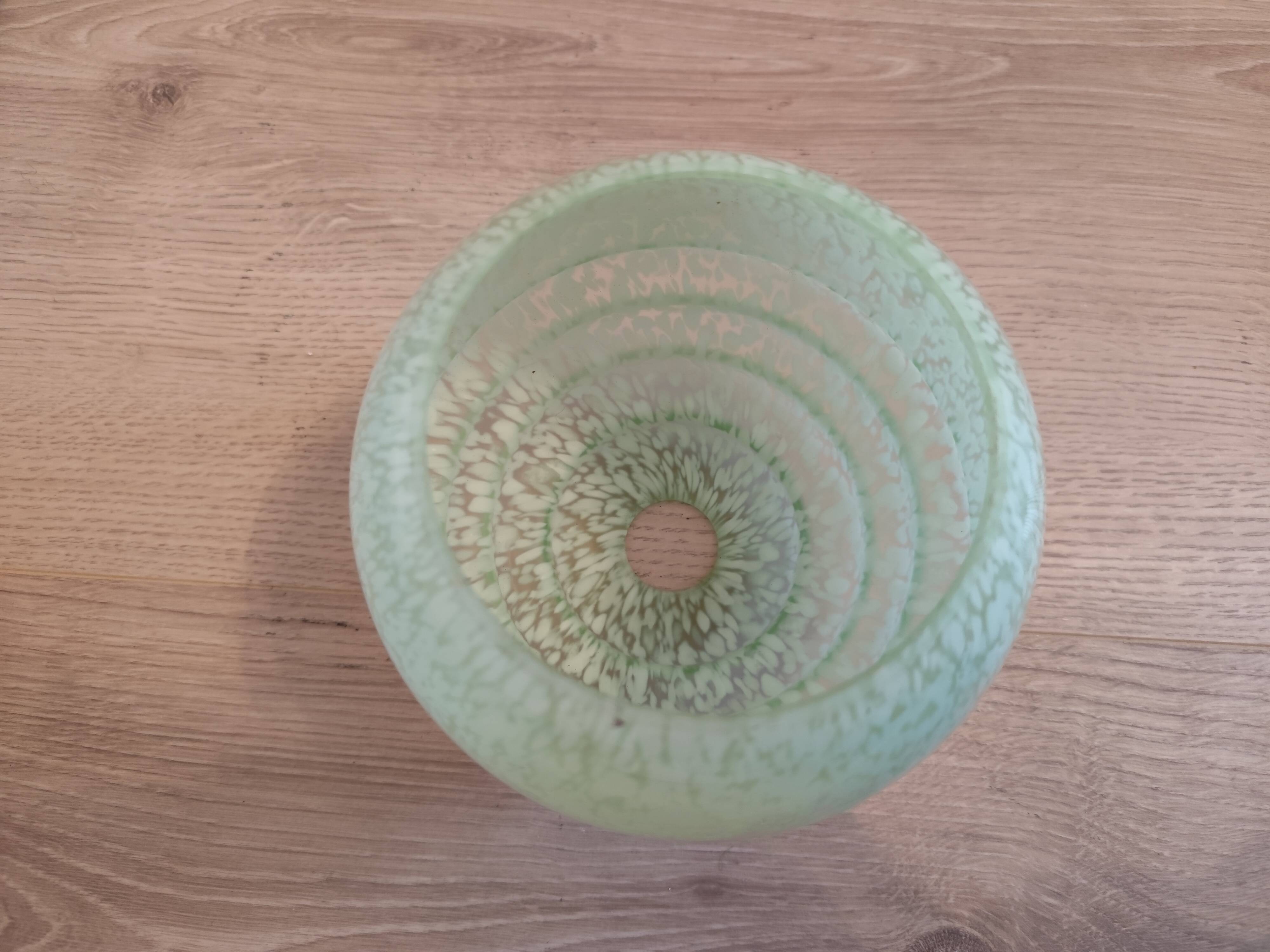 Speckled glass globe lampshade, vintage Art Deco style
