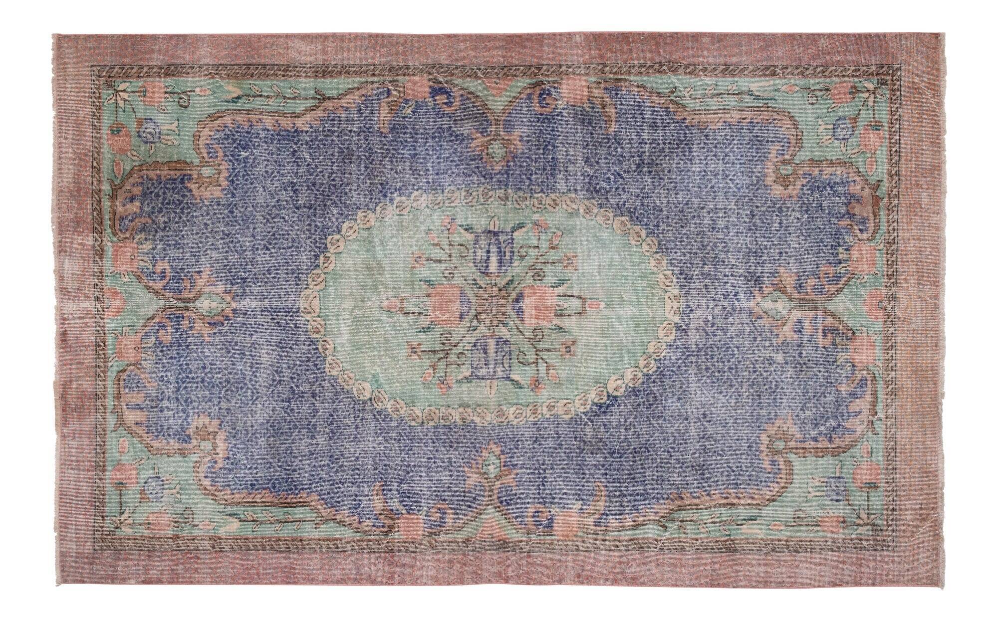 Vintage Turkish Oushak rug 192x304 cm