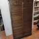 Old double curtained oak filing cabinet