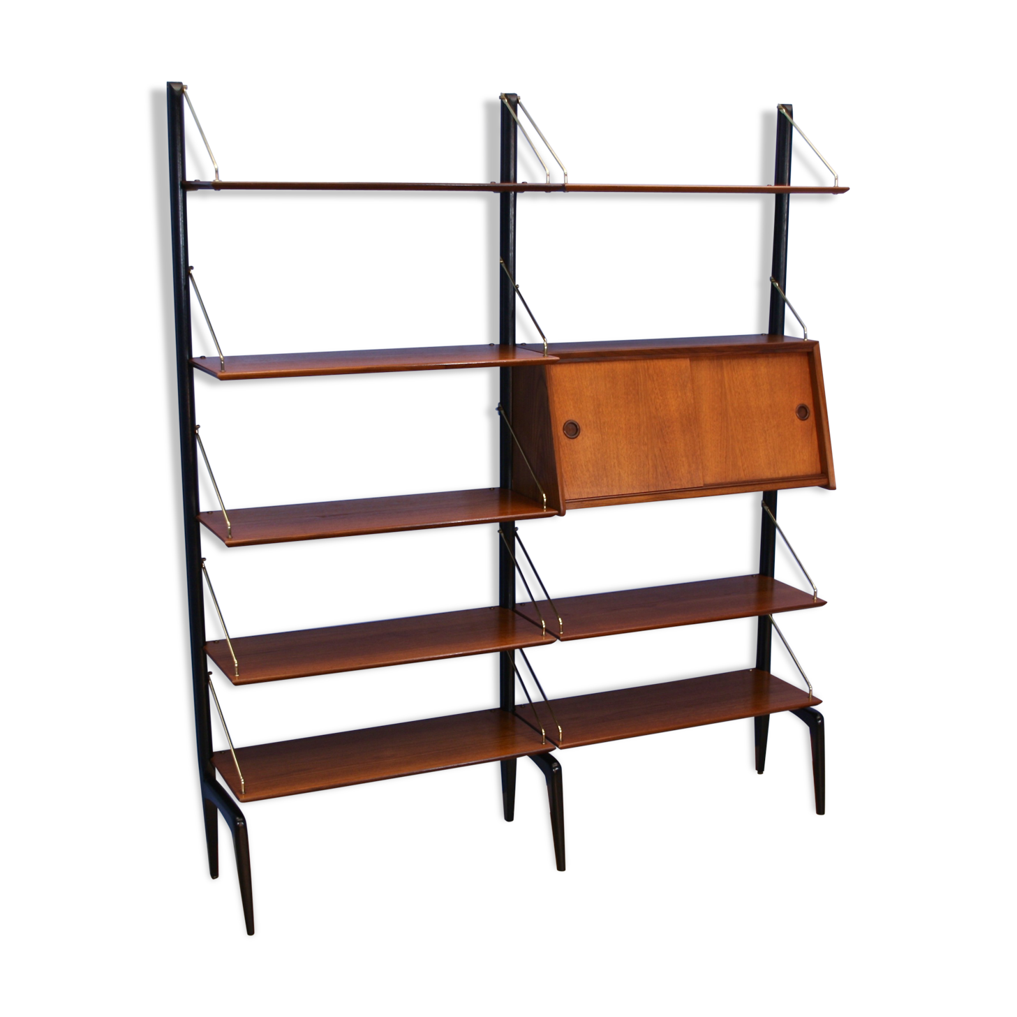 Étagère en teck par Louis van Teeffelen pour WeBe, années 1960