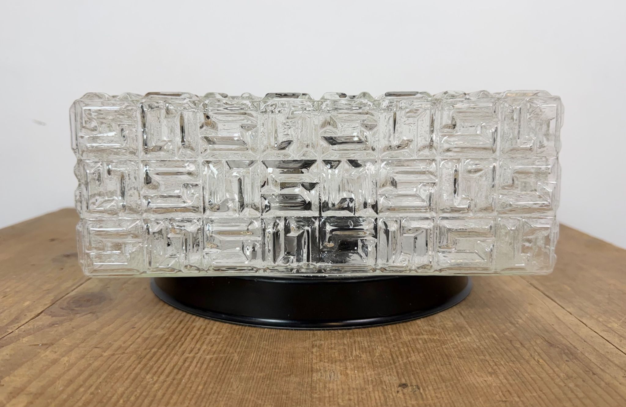 Vintage Glass Wall Or Ceiling Light, 1970s