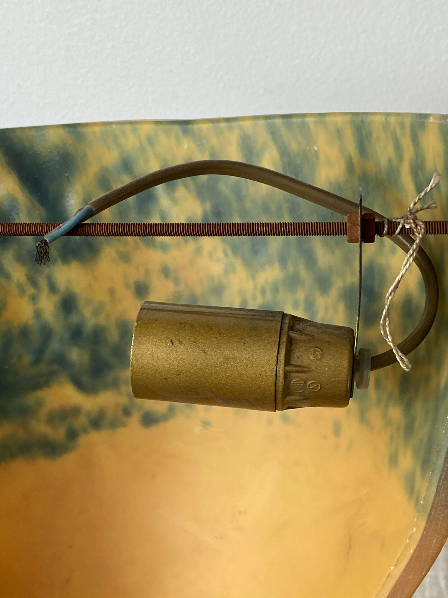 Wall light in glass paste