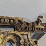 Golden wooden mirror with moulding from the Napoléon III period.