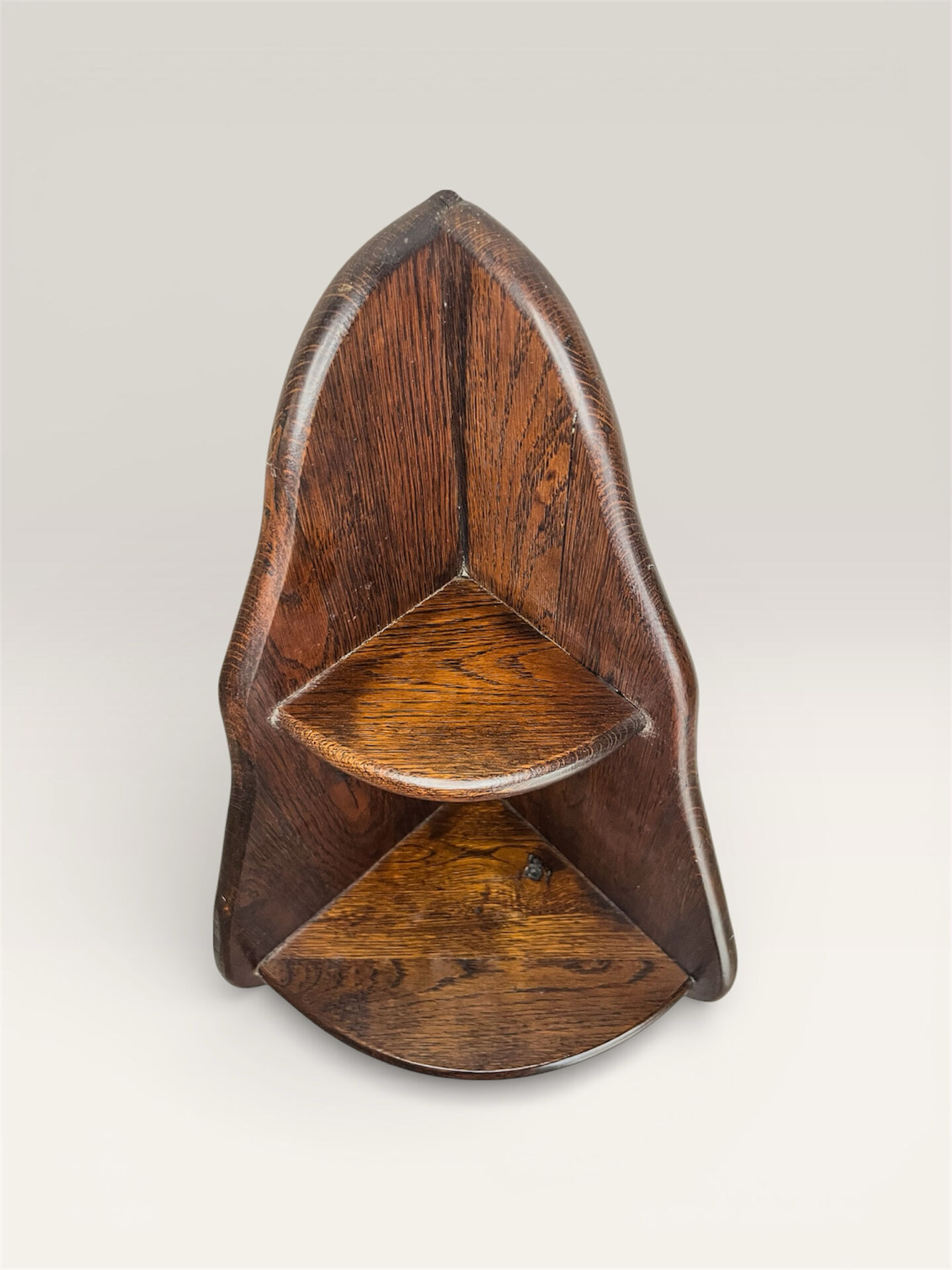 Antique corner shelf (corner unit) in solid oak