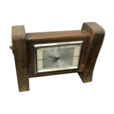 Bayard table pendule clock 8 days wood - vintage chromé metal