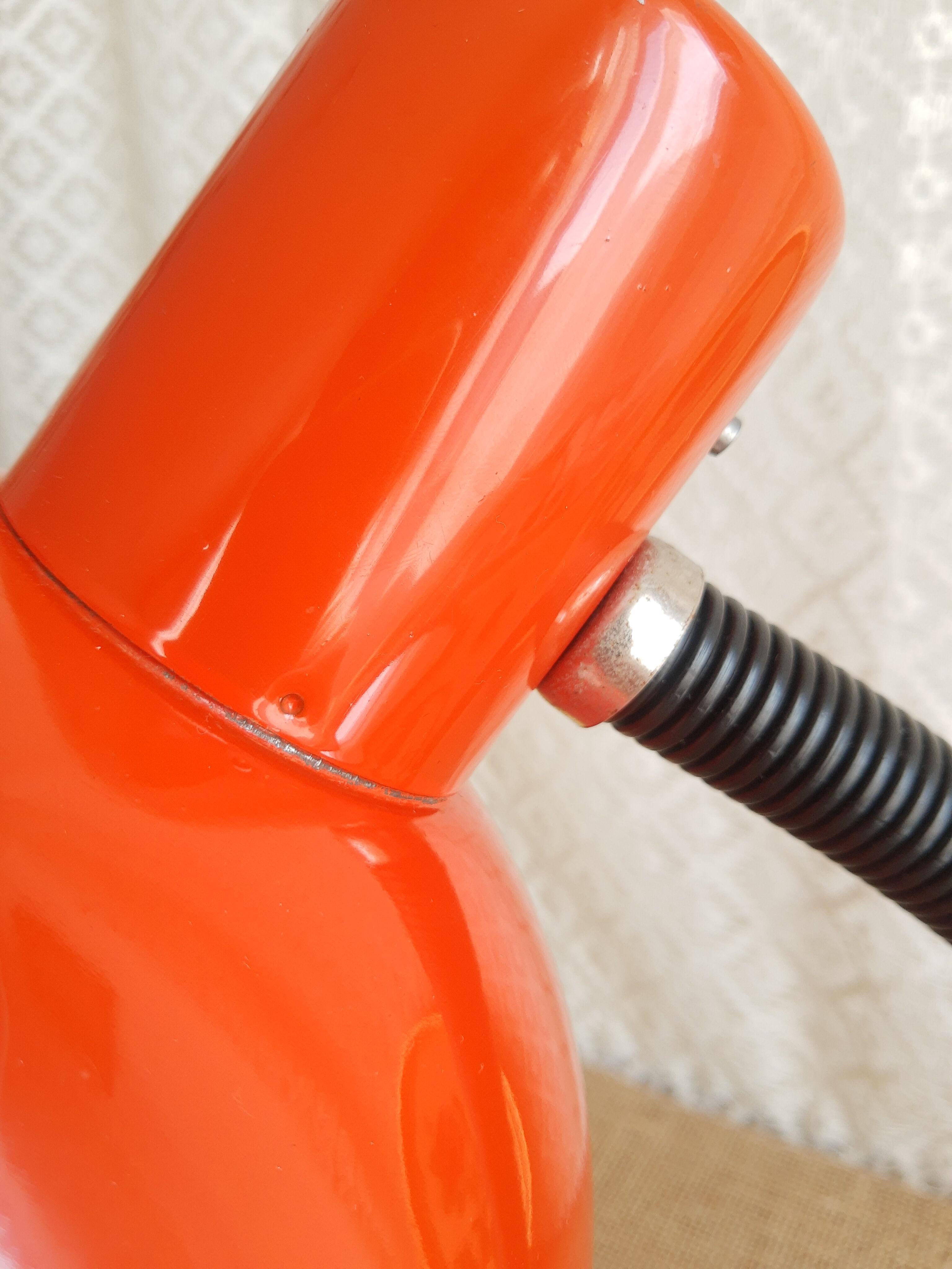 Vintage red orange desk lamp