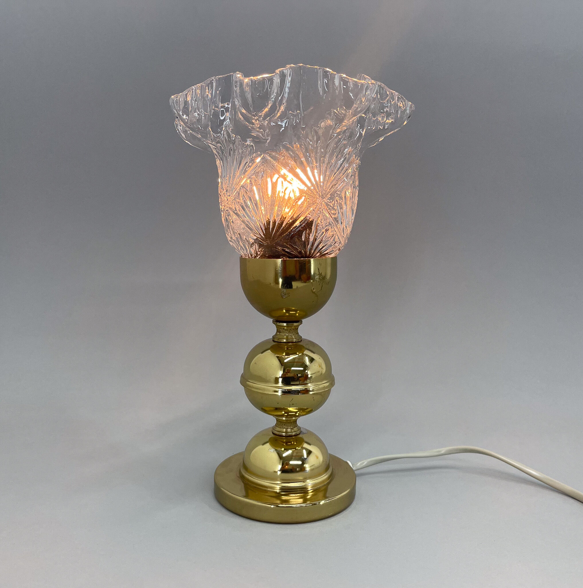 Mid century table lamp by kamenický šenov, labeled, 1960's