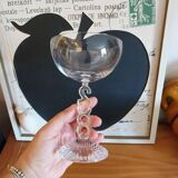 Large Arques crystal champagne glasses
