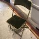Pair of folding velvet chairs "Opera"