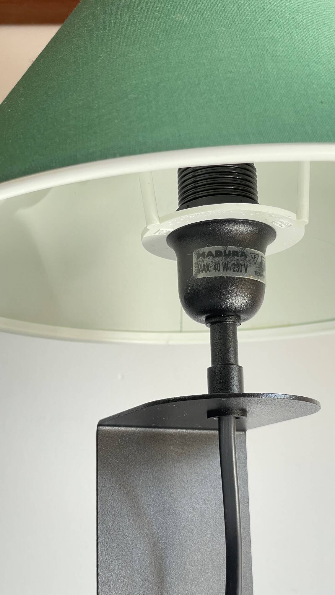 Steel and fabric lamp by madura