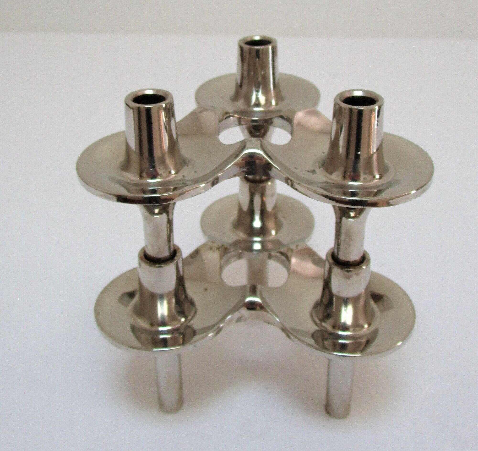 Pair of orion candle holders by fritz nagel and caesar stoffi