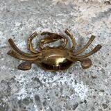 Vintage brass ashtray crab