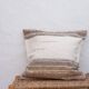 Beige cushion cover - handcrafted, handwoven from recycled cotton