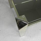 Belgo Chrom coffee table with 2 glass plates, 1970s