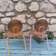 Pair of vintage stackable children's chairs