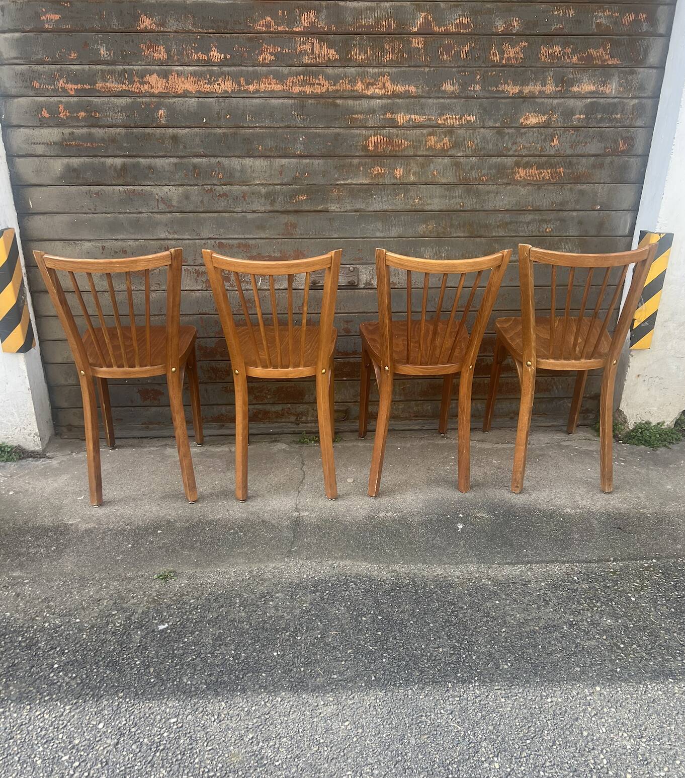 (Lot) 4 Baumann Bistro Chairs 83 stamped
