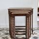 4 antique nesting tables made of turned wood