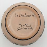 Vase ceramic ball, hand-painted, signed Henriot Quimper France 20th century