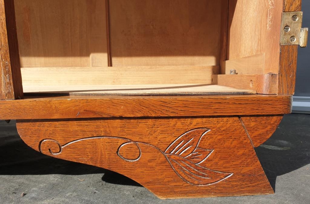 Art deco cabinet bookcase dark oak l135