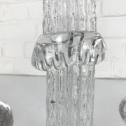 Glass candle holders by Göran Wärff for Kosta Boda, Sweden, 1970s.